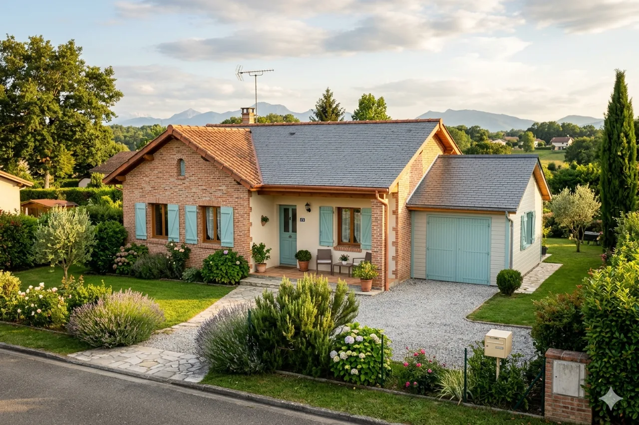 Pavillon palois rénové en 2026 après sortie de passoire thermique, façade isolée et combles soufflés